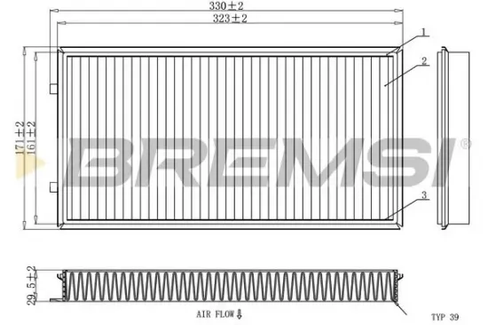 Filter, Innenraumluft BREMSI FC1913C Bild Filter, Innenraumluft BREMSI FC1913C