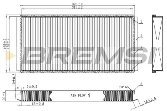 Filter, Innenraumluft BREMSI FC1924C Bild Filter, Innenraumluft BREMSI FC1924C