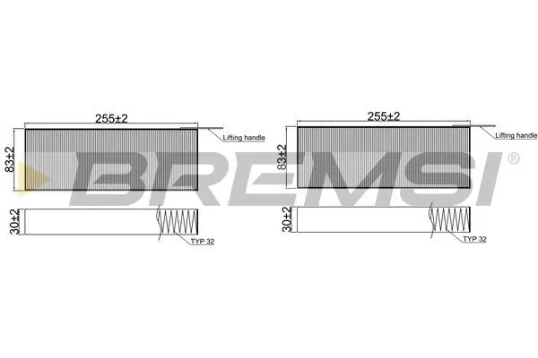 Filter, Innenraumluft BREMSI FC2481A