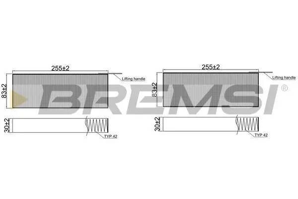 Filter, Innenraumluft BREMSI FC2481