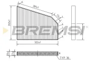 Filter, Innenraumluft BREMSI FC2530A