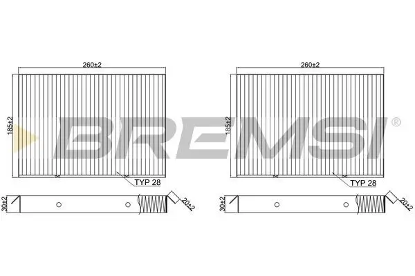 Filter, Innenraumluft BREMSI FC2541C