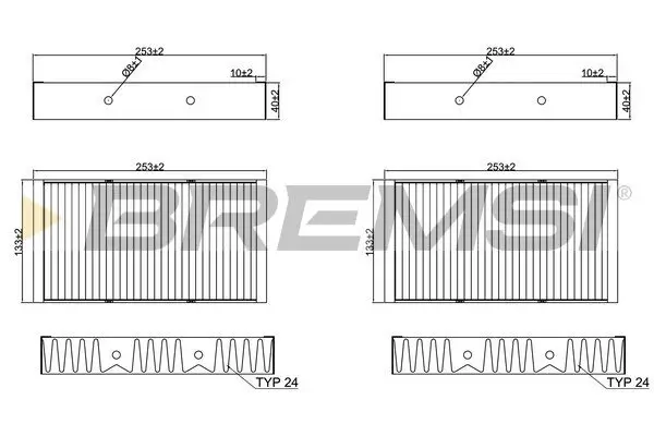 Filter, Innenraumluft BREMSI FC2555C