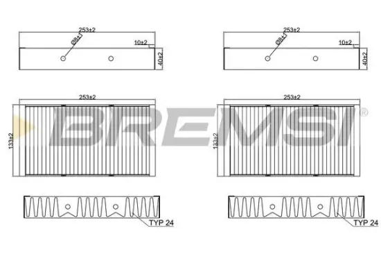 Filter, Innenraumluft BREMSI FC2555C Bild Filter, Innenraumluft BREMSI FC2555C