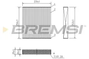 Filter, Innenraumluft BREMSI FC2562A