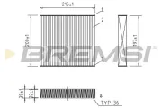 Filter, Innenraumluft BREMSI FC2572