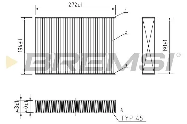 Filter, Innenraumluft BREMSI FC2588