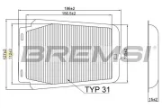Filter, Innenraumluft BREMSI FC2595