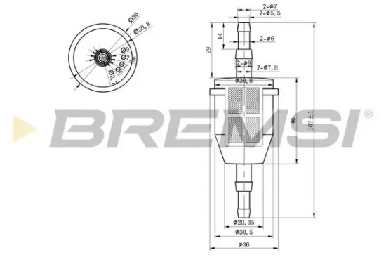 Kraftstofffilter BREMSI FE0034 Bild Kraftstofffilter BREMSI FE0034