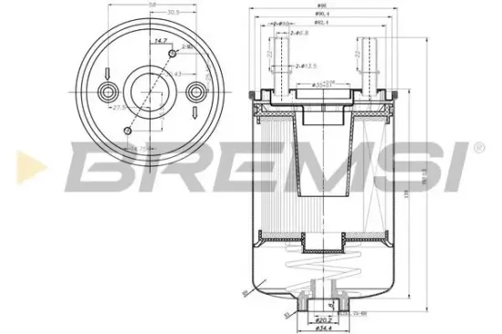 Kraftstofffilter BREMSI FE0350 Bild Kraftstofffilter BREMSI FE0350