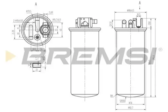 Kraftstofffilter BREMSI FE0378 Bild Kraftstofffilter BREMSI FE0378
