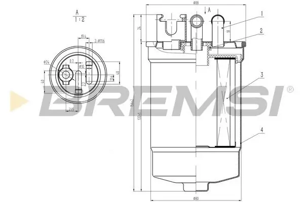 Kraftstofffilter BREMSI FE0386