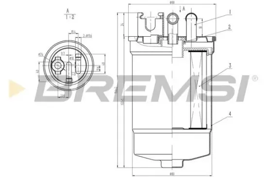 Kraftstofffilter BREMSI FE0386 Bild Kraftstofffilter BREMSI FE0386