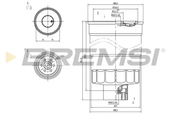 Kraftstofffilter BREMSI FE0789 Bild Kraftstofffilter BREMSI FE0789