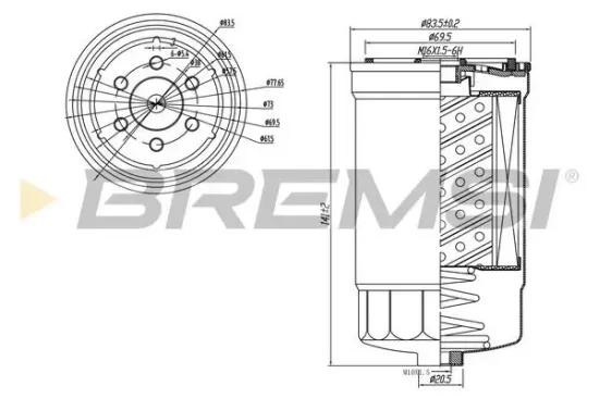 Kraftstofffilter BREMSI FE0827 Bild Kraftstofffilter BREMSI FE0827