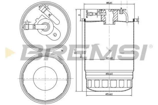 Kraftstofffilter BREMSI FE0837 Bild Kraftstofffilter BREMSI FE0837