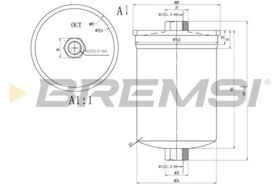 Kraftstofffilter BREMSI FE1519 Bild Kraftstofffilter BREMSI FE1519