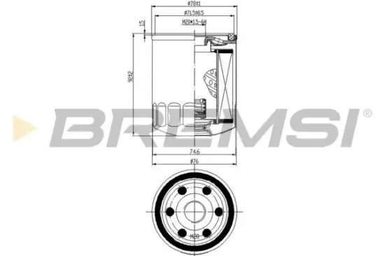 Ölfilter BREMSI FL0300 Bild Ölfilter BREMSI FL0300