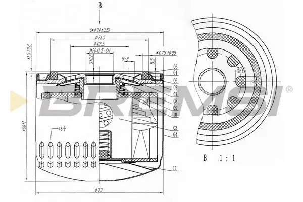 Ölfilter BREMSI FL0320