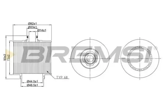 Ölfilter BREMSI FL2544 Bild Ölfilter BREMSI FL2544