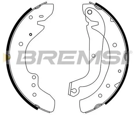 Bremsbackensatz Hinterachse BREMSI GF0179 Bild Bremsbackensatz Hinterachse BREMSI GF0179