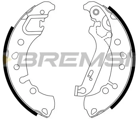 Bremsbackensatz Hinterachse BREMSI GF1115 Bild Bremsbackensatz Hinterachse BREMSI GF1115