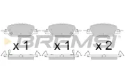 Bremsbelagsatz, Scheibenbremse Vorderachse BREMSI BP3782CE