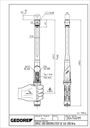 Drehmomentschlüssel GEDORE DMSE 200 Bild Drehmomentschlüssel GEDORE DMSE 200