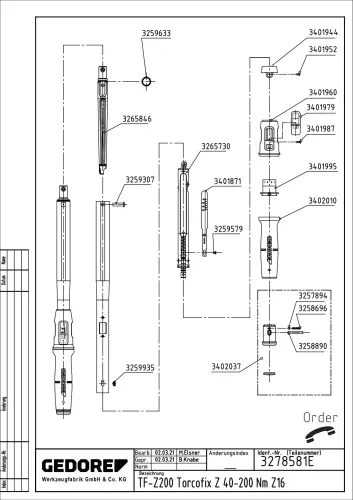 Drehmomentschlüssel GEDORE TF-Z200 Bild Drehmomentschlüssel GEDORE TF-Z200