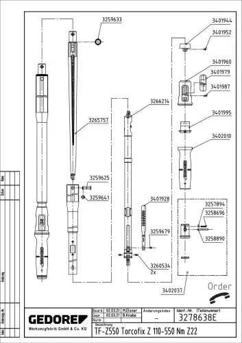 Drehmomentschlüssel GEDORE TF-Z550 Bild Drehmomentschlüssel GEDORE TF-Z550
