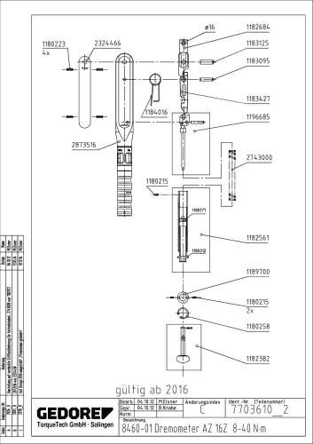 Drehmomentschlüssel GEDORE 8460-01 Bild Drehmomentschlüssel GEDORE 8460-01