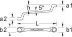 Doppel-Ringschlüssel GEDORE 2 46X50 Bild Doppel-Ringschlüssel GEDORE 2 46X50