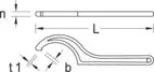 Hakenschlüssel GEDORE 40 120-130 Bild Hakenschlüssel GEDORE 40 120-130