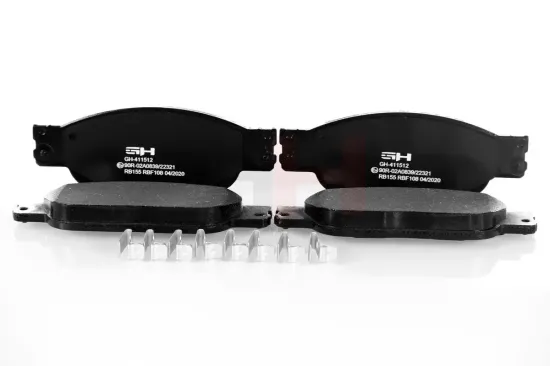 Bremsbelagsatz, Scheibenbremse Vorderachse GH GH-411512 Bild Bremsbelagsatz, Scheibenbremse Vorderachse GH GH-411512