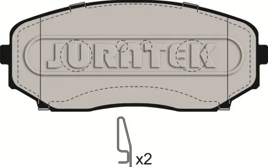 Bremsbelagsatz, Scheibenbremse Vorderachse JURATEK JCP191 Bild Bremsbelagsatz, Scheibenbremse Vorderachse JURATEK JCP191