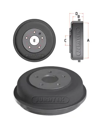 Bremstrommel Hinterachse JURATEK JDR044 Bild Bremstrommel Hinterachse JURATEK JDR044