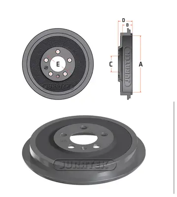 Bremstrommel Hinterachse JURATEK JDR098 Bild Bremstrommel Hinterachse JURATEK JDR098