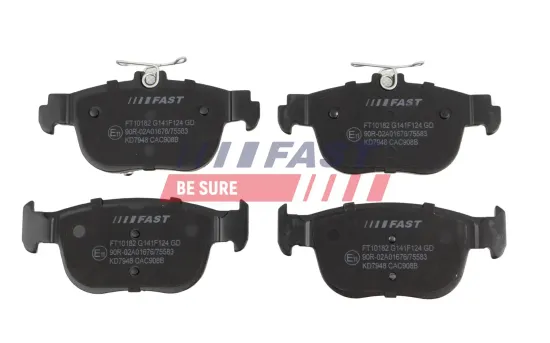 Bremsbelagsatz, Scheibenbremse Hinterachse FAST FT10182 Bild Bremsbelagsatz, Scheibenbremse Hinterachse FAST FT10182