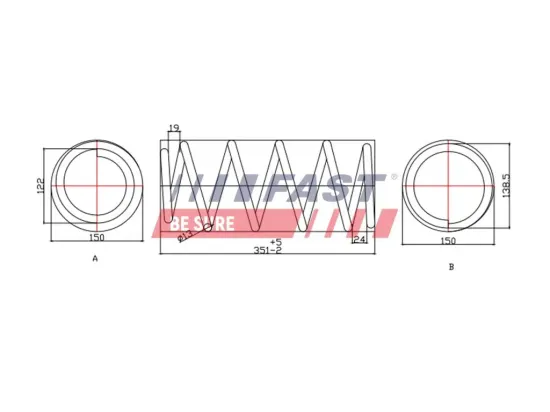Fahrwerksfeder Vorderachse FAST FT12248 Bild Fahrwerksfeder Vorderachse FAST FT12248