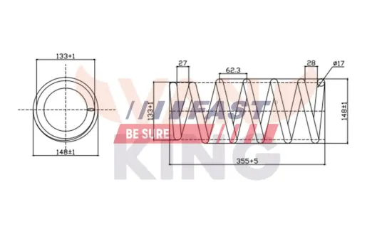 Fahrwerkssatz, Federn Vorderachse FAST FT12249K Bild Fahrwerkssatz, Federn Vorderachse FAST FT12249K
