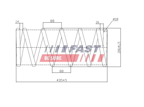 Fahrwerkssatz, Federn Vorderachse FAST FT12266K Bild Fahrwerkssatz, Federn Vorderachse FAST FT12266K
