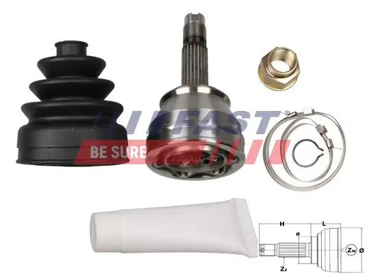 Gelenksatz, Antriebswelle radseitig FAST FT25032K Bild Gelenksatz, Antriebswelle radseitig FAST FT25032K