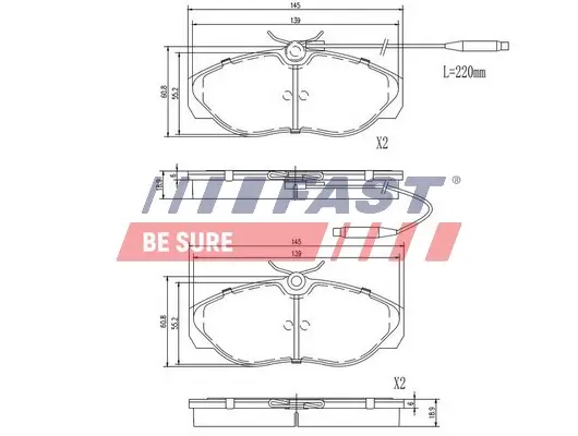 Bremsbelagsatz, Scheibenbremse FAST FT29007 Bild Bremsbelagsatz, Scheibenbremse FAST FT29007