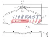 Bremsbelagsatz, Scheibenbremse FAST FT29015