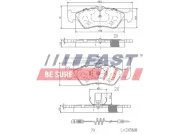 Bremsbelagsatz, Scheibenbremse FAST FT29018