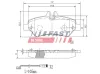 Bremsbelagsatz, Scheibenbremse Hinterachse FAST FT29020 Bild Bremsbelagsatz, Scheibenbremse Hinterachse FAST FT29020