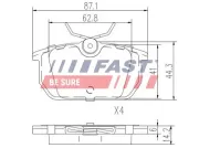 Bremsbelagsatz, Scheibenbremse FAST FT29035