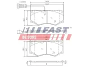 Bremsbelagsatz, Scheibenbremse Vorderachse FAST FT29055