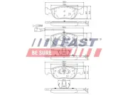 Bremsbelagsatz, Scheibenbremse Vorderachse FAST FT29059