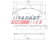 Bremsbelagsatz, Scheibenbremse FAST FT29067